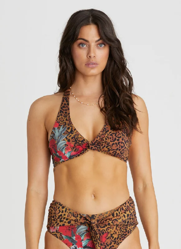 Swimwear with low neck -Poppy Elleni Bikini Top