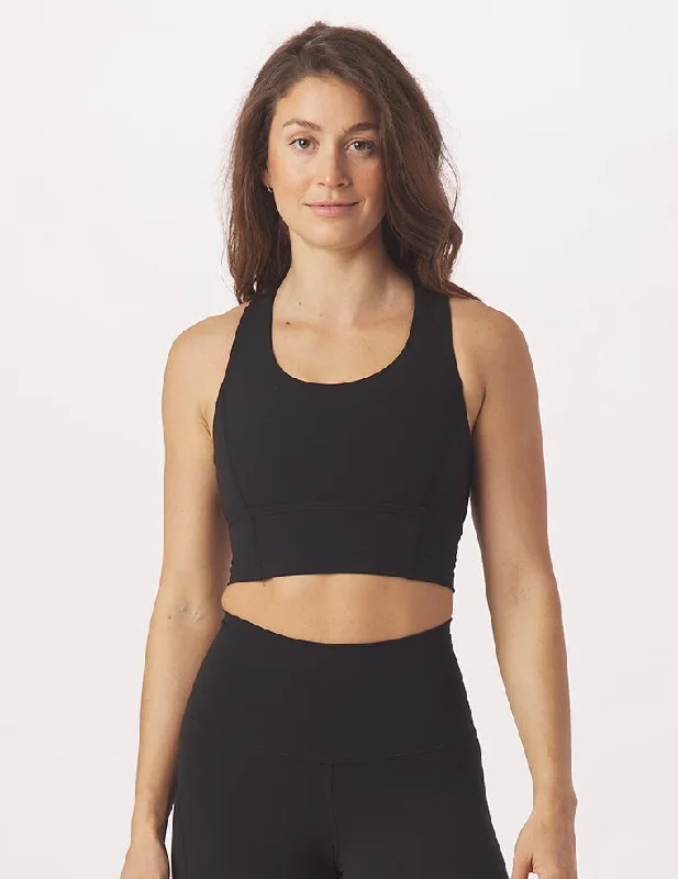 Sports bra with trendy fit -One Crop Bra: Black