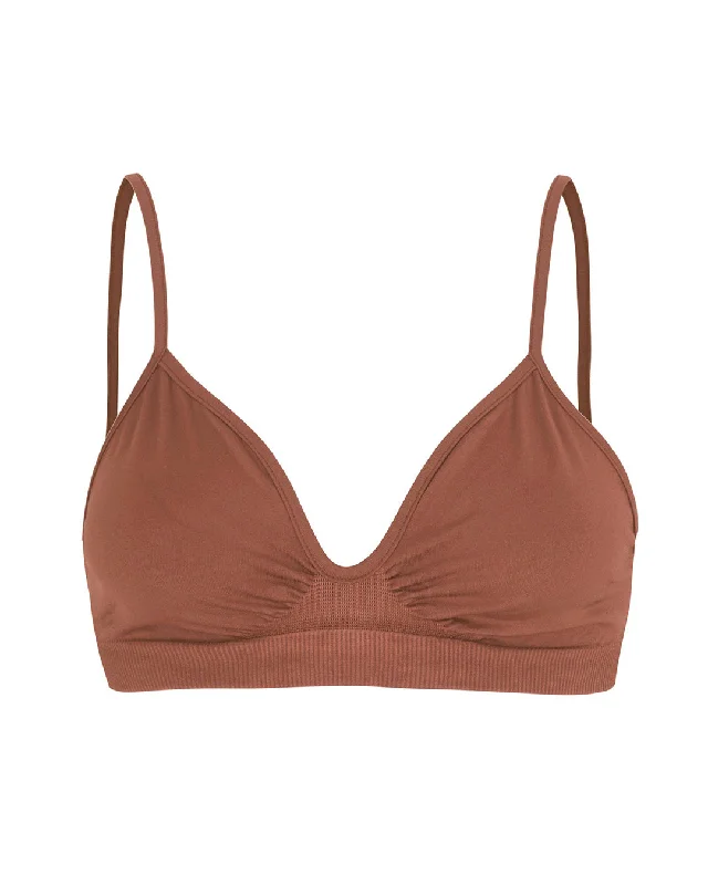 Sports bra for water sports -LIBERATED Bikini Bra Top | Rusty Pink