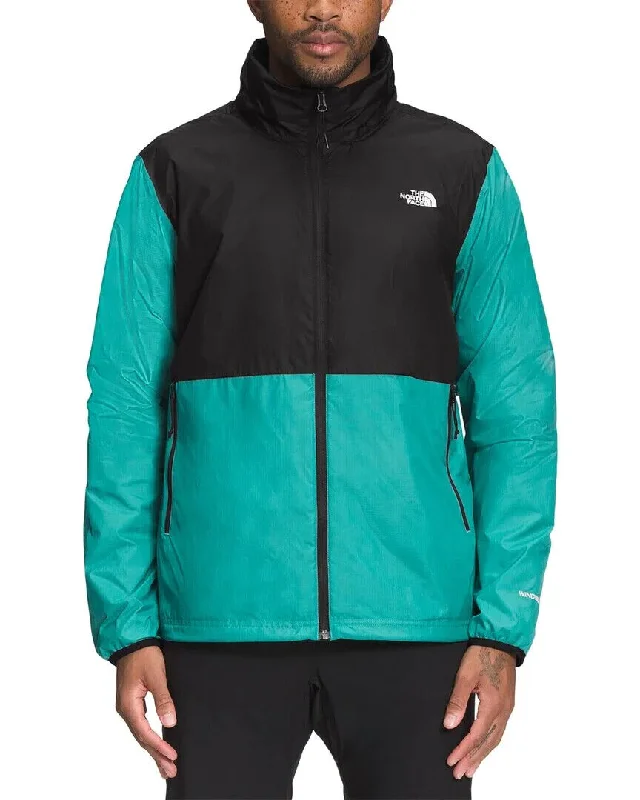 Short sports jacket for warm days -The North Face NF0A7QCX4HW Men's Black/Mint Alamosa Wind Jacket Size S ONF1152