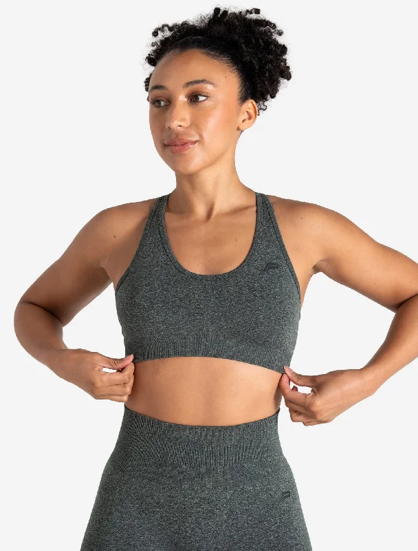 Sports bra for yoga fitness -Form Seamless Sports Bra - Green Marl