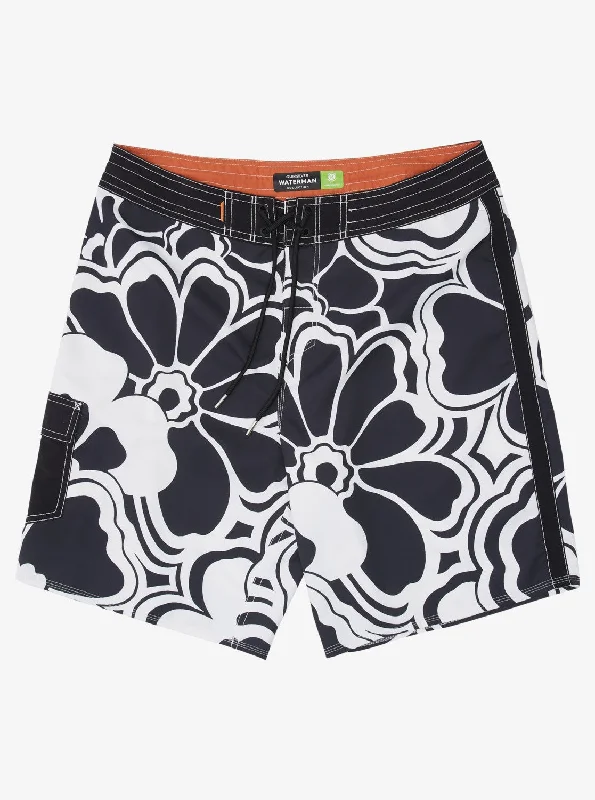 Sports shorts with smooth fit -Quiksilver Waterman Throwback Print Boardshorts