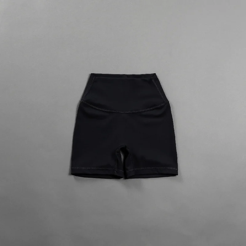 Sports shorts with smooth lining -Alpha Black Shorts 4"