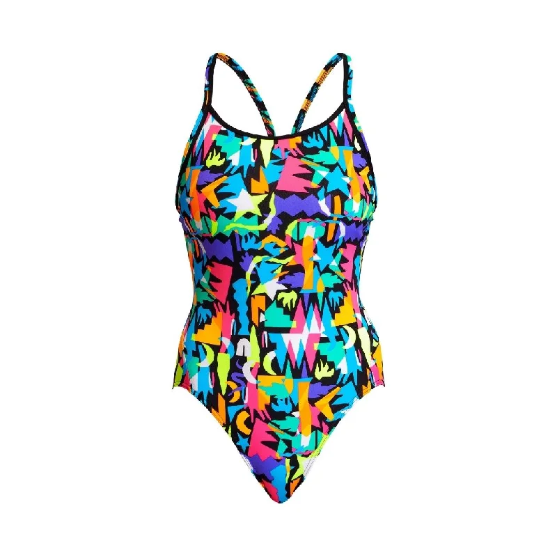 Affordable swimwear for women’s beach -Paper Cut | Ladies Diamond Back One Piece