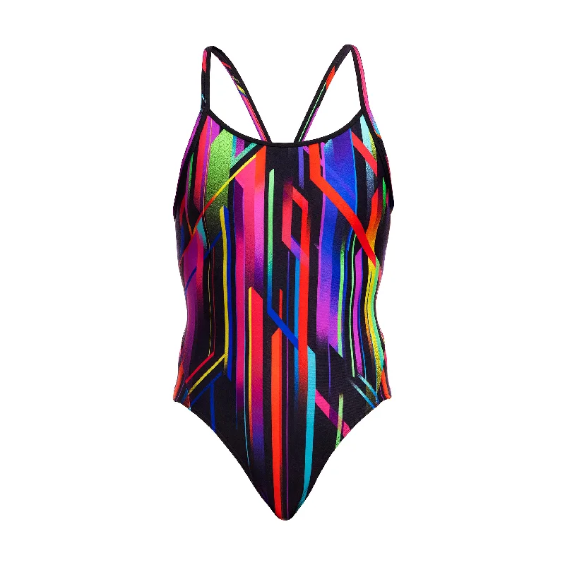 Navy swimwear for pool -Baby Beamer | Ladies Diamond Back One Piece