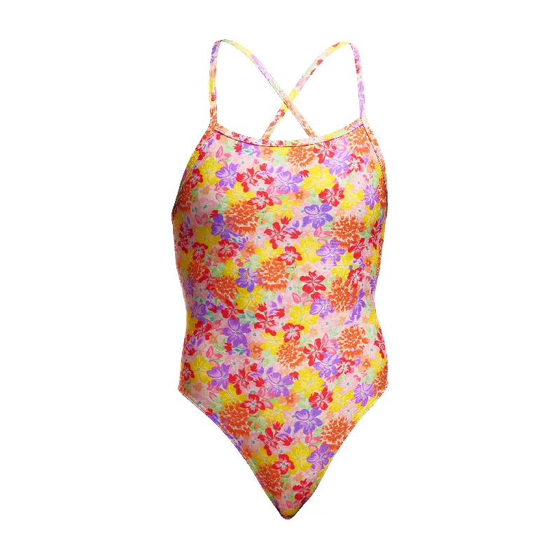 Swimwear with anti-slip lining -Summer Garden | Ladies Tie Me Tight One Piece