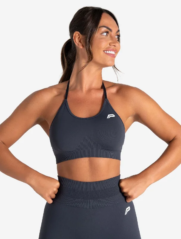 Sports bra with fun fit -Scrunch Seamless Sports Bra - Midnight Blue