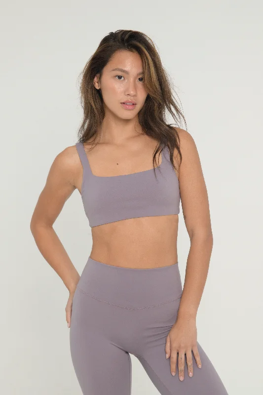 Sports bra with durable fabric -Square Bra - Lavender