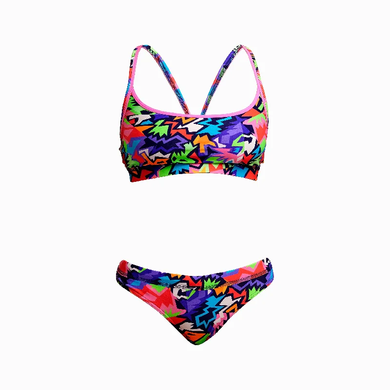 Swimwear with UV block -Sharp Edges | Ladies Sports Top