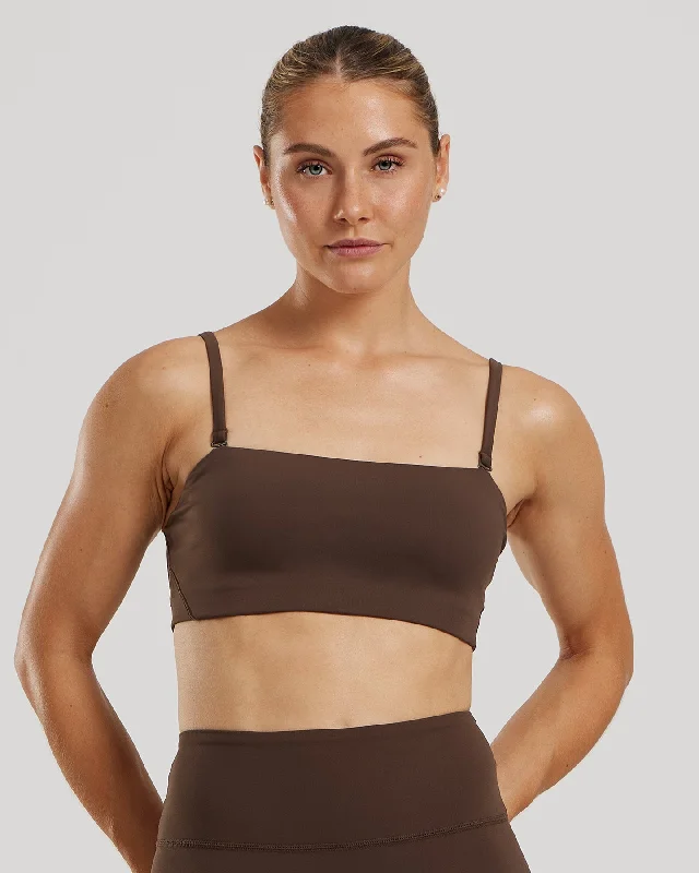 Sports bra for gym routines -Essential Bandeau Convertible Bra | Cocoa