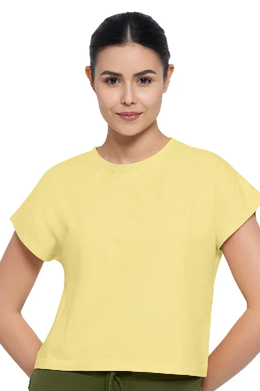 Sports top with bold colors -Essential Crop Top - Sunshine