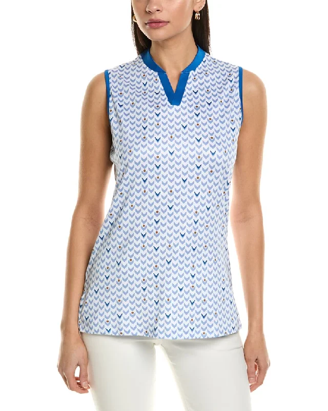 Sports top with smooth fit -Callaway Geo Printed Top