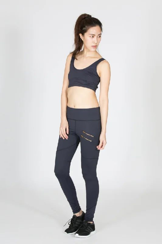 Sports top with bold fit -Carson Crop - Navy