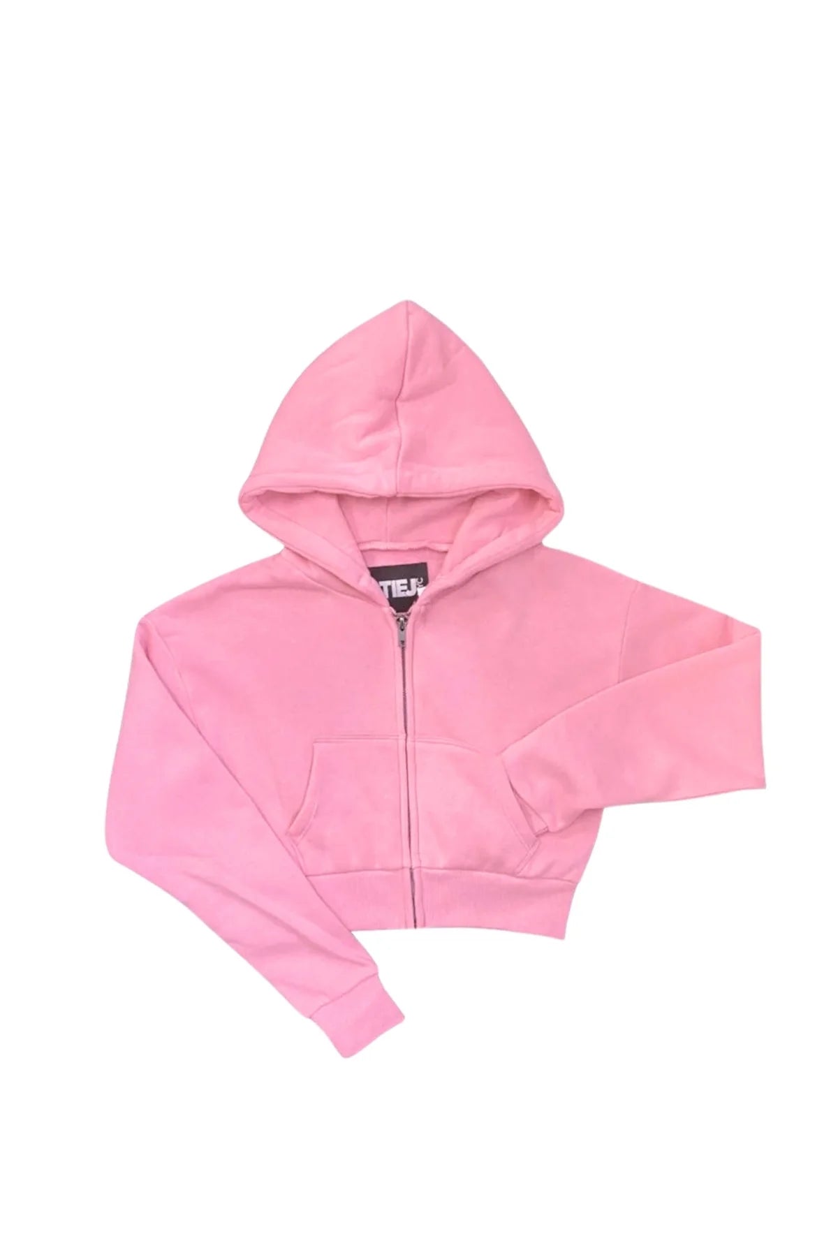 Sports top with trendy print -Cotton Candy Dylan Zip Crop Hoody