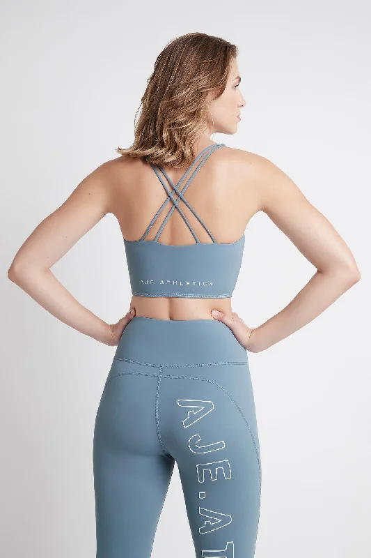 Sports top with chic straps -Cross Back Crop Top 312