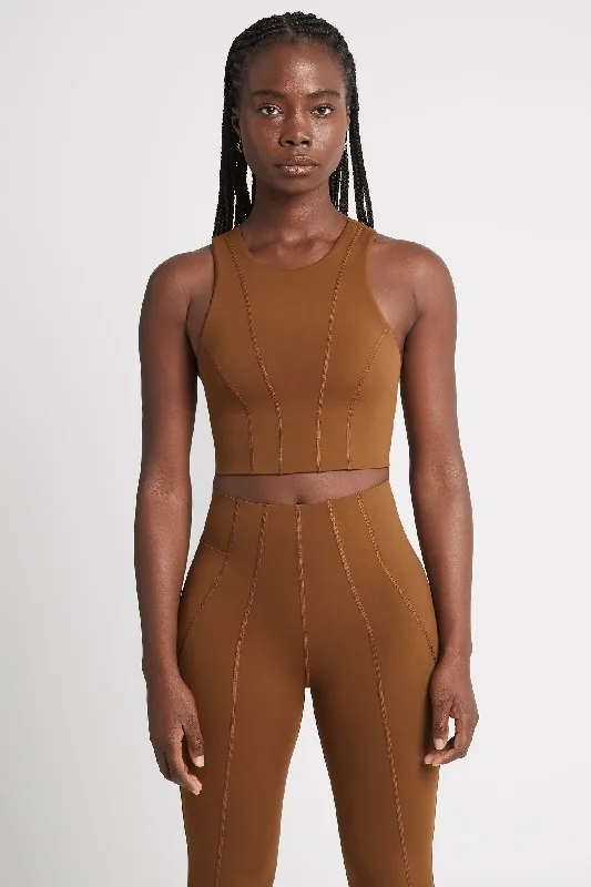 Sports top with cool straps -Cross Back Crop Top 316