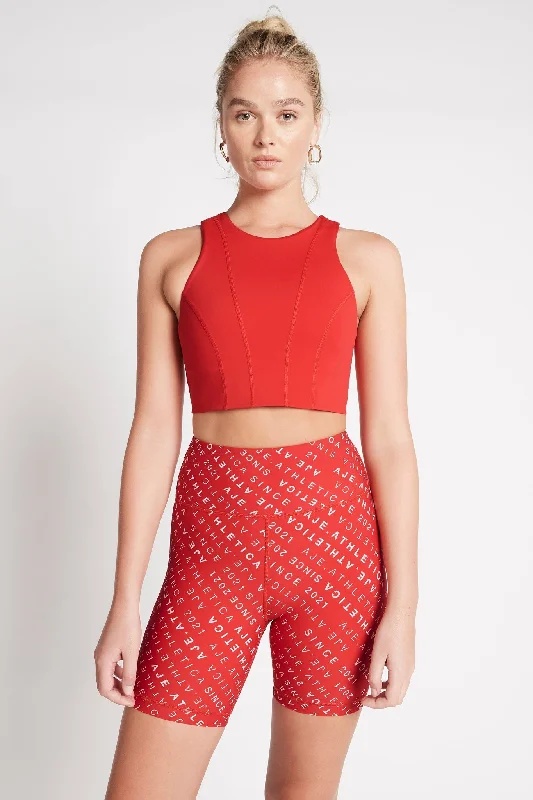 Sports top with fun straps -Cross Back Crop Top 316