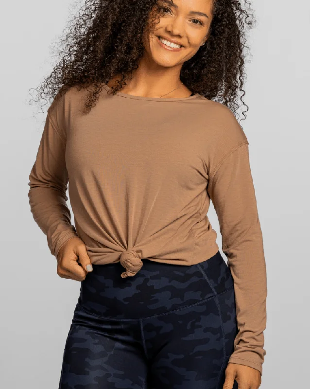 Sports top with sleek fit -Hello Sunshine UPF Long Sleeve – Just Brew It