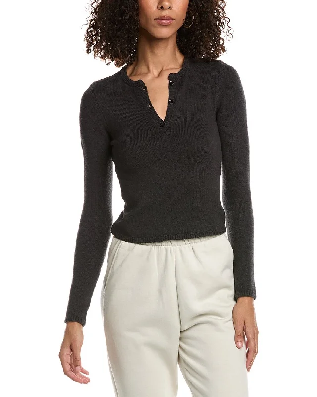 Sports top for athletic women -IVL Collective Boucle Henley Shirt