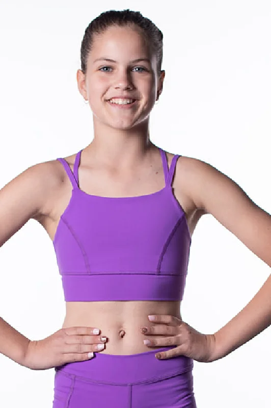 Sports top with fun print -Luxe Highline Crop Purple