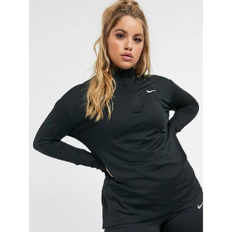 Sports top with trendy fit -Nike Element Running Top Black  AO8125-010 Women's