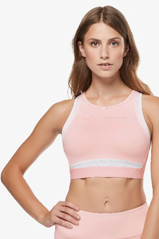 Seamless sports top women -Petta Crop - Coral Blush