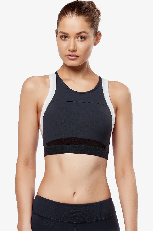 Sports top with fun patterns -Petta Crop - Midnight Zero