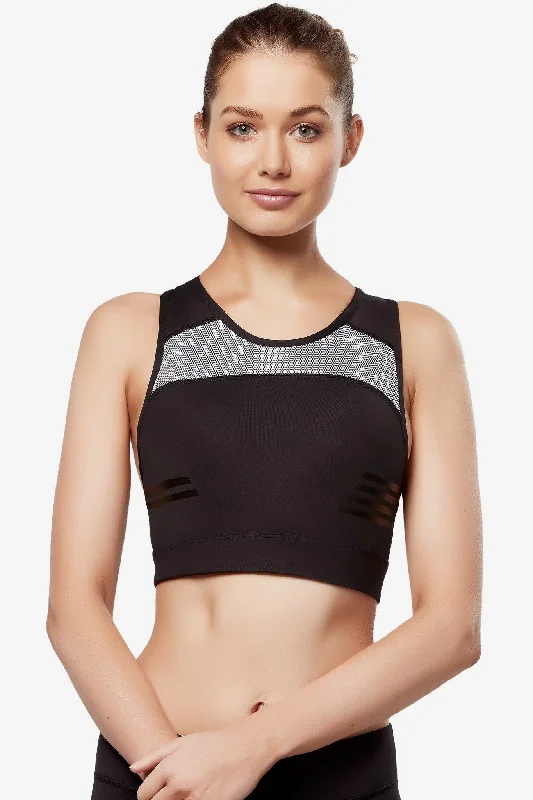 Sports top with soft fabric -Pippa Crop - Shadow Air