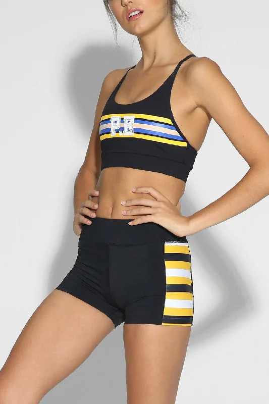 Sports top with sleek straps -PUSH PASS CROP