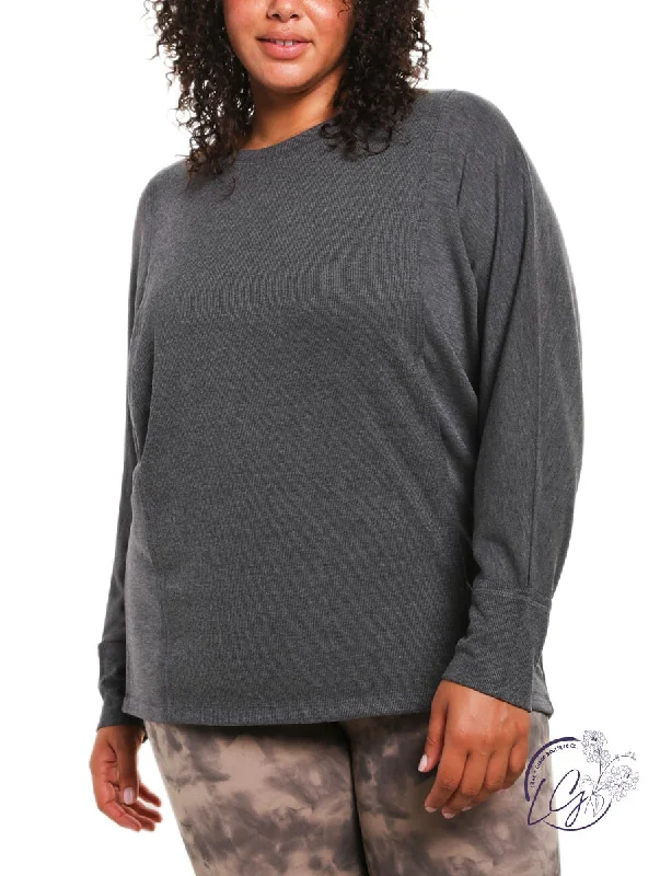 Sports top with bold design -Curvy Secret Gem Long Sleeve