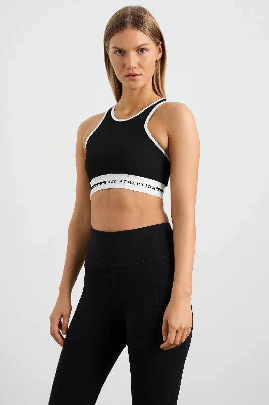 Sports top with reflective strips -Seamless Crop Top 331