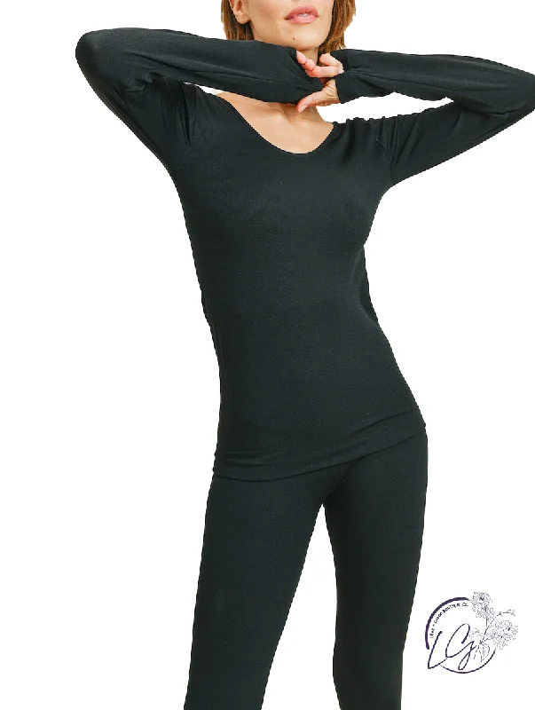 Sports top for running class -Unlimited Adventures Seamless Fleece Long Sleeve